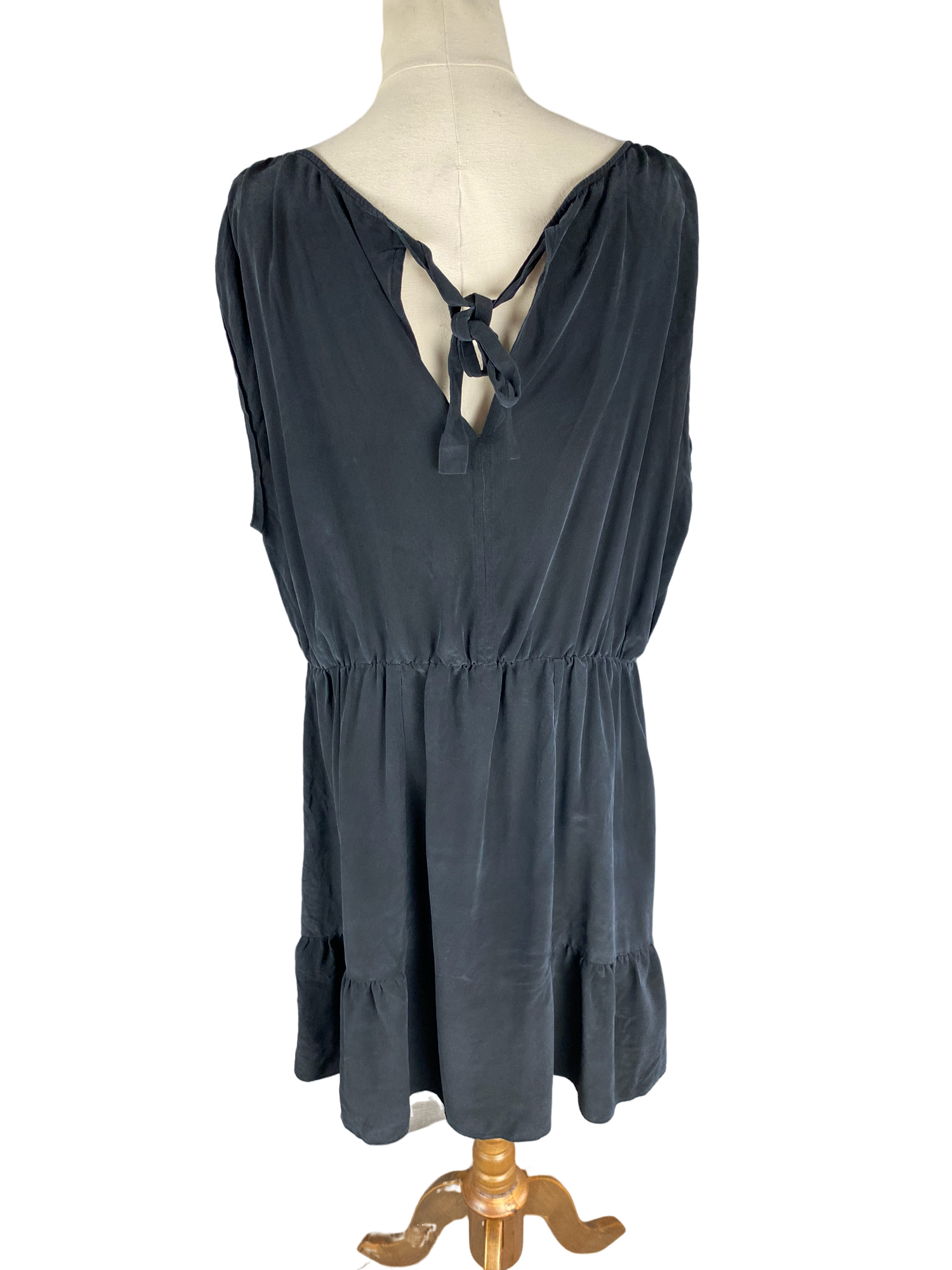 Witchery 100% silk black midi dress | size 16