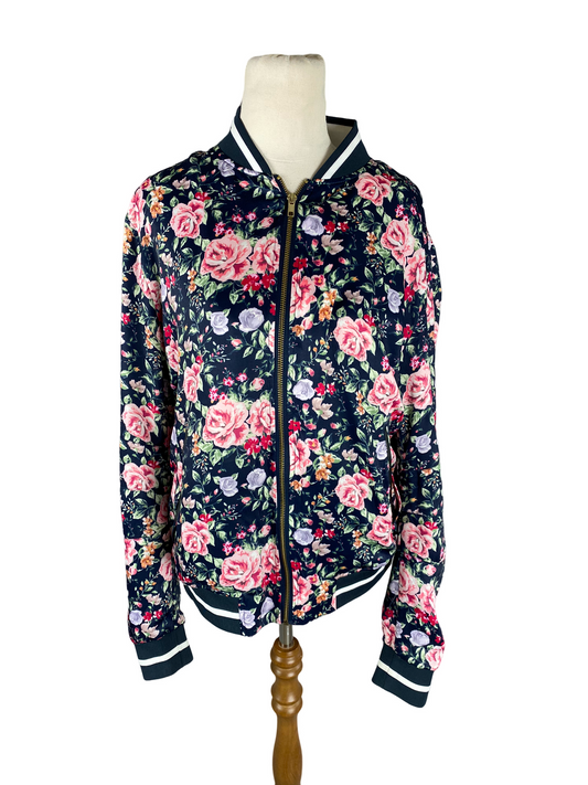 Beau Hudson floral bomber jacket | size 12