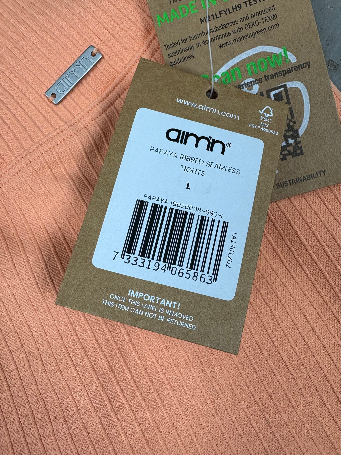 BNWT Aim'n rib full length tights | size 12-14