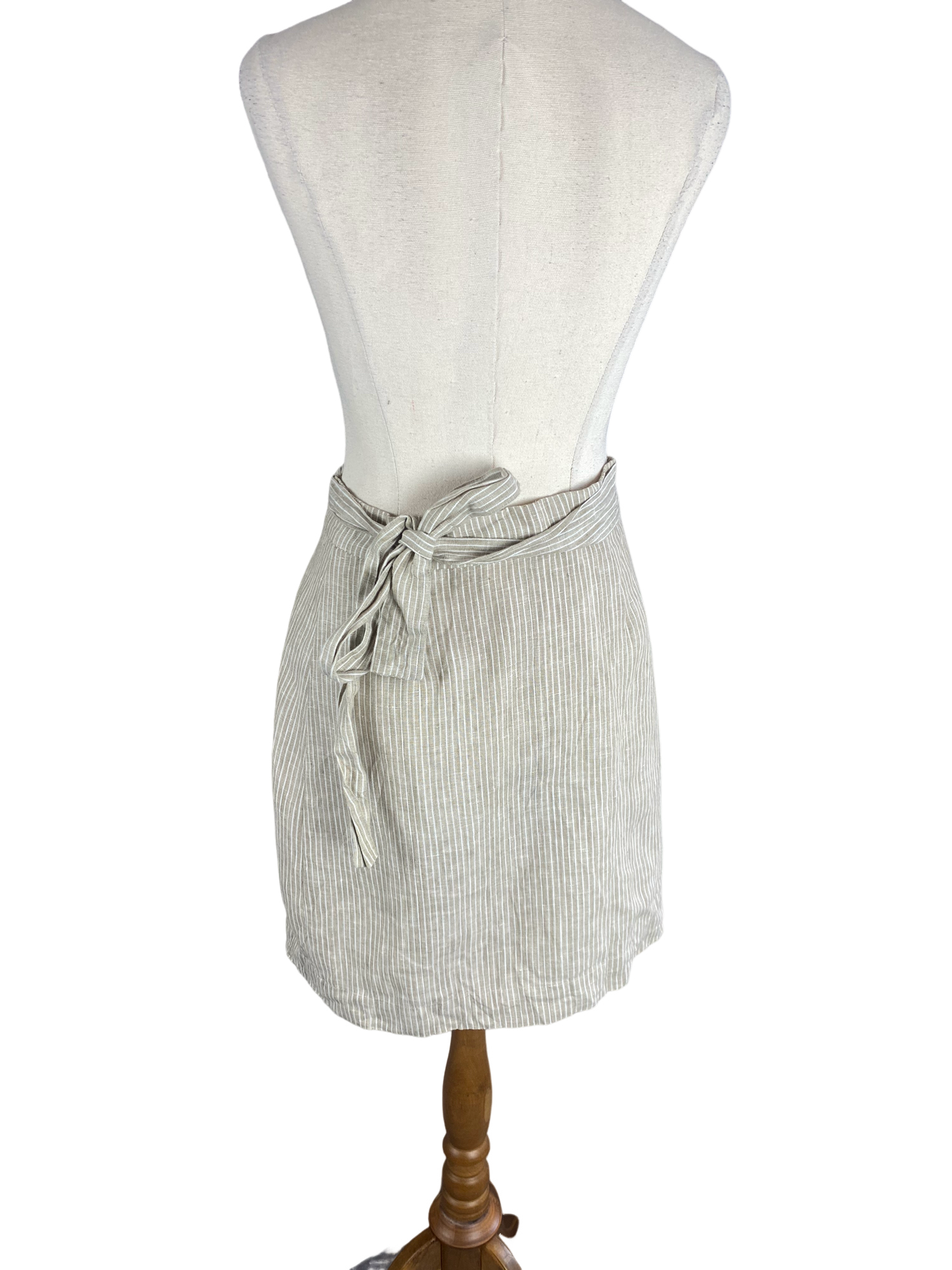 Ruby 100% linen stripe skirt | size 6