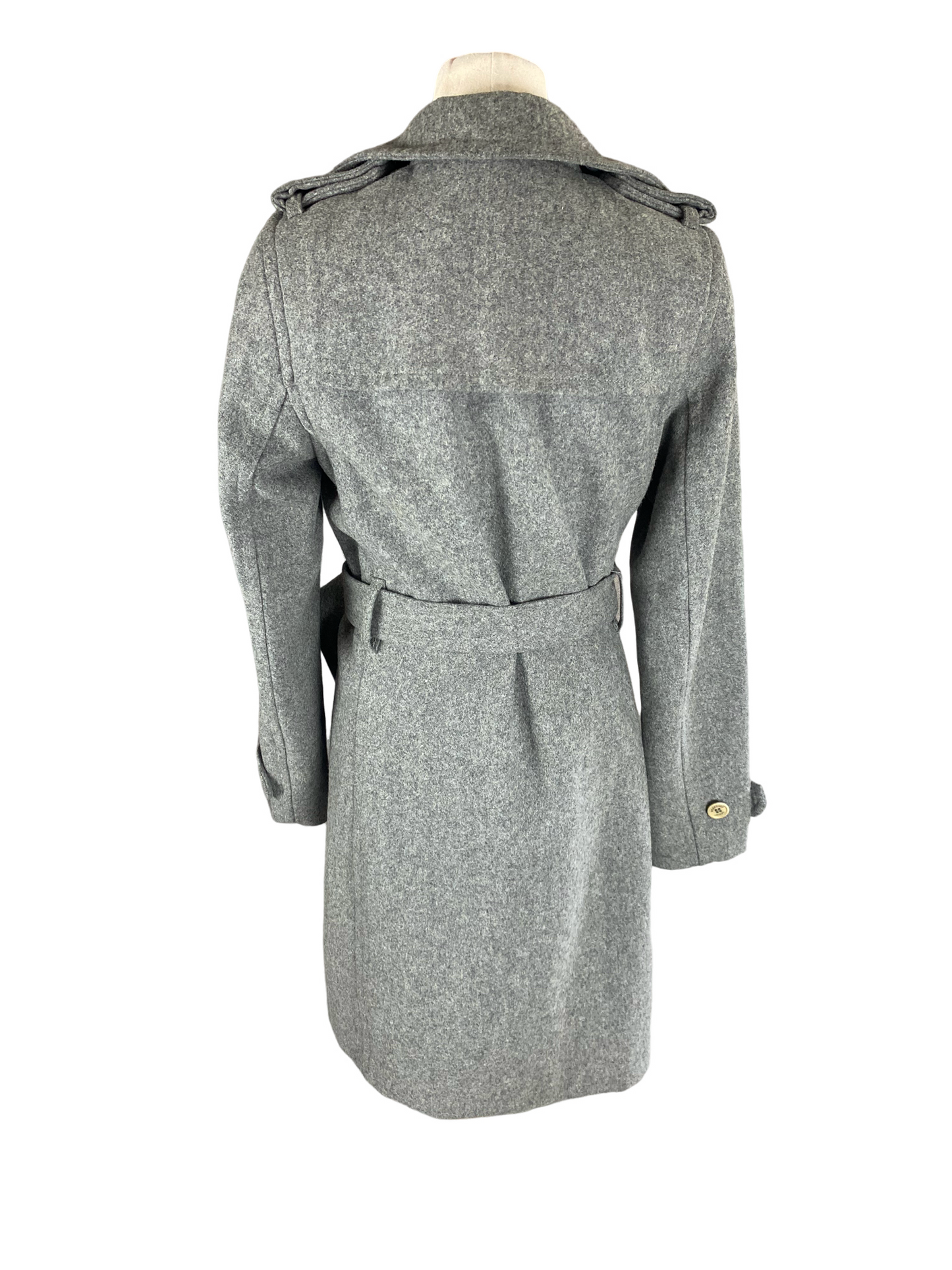 Workshop 100% wool grey coat | size 8