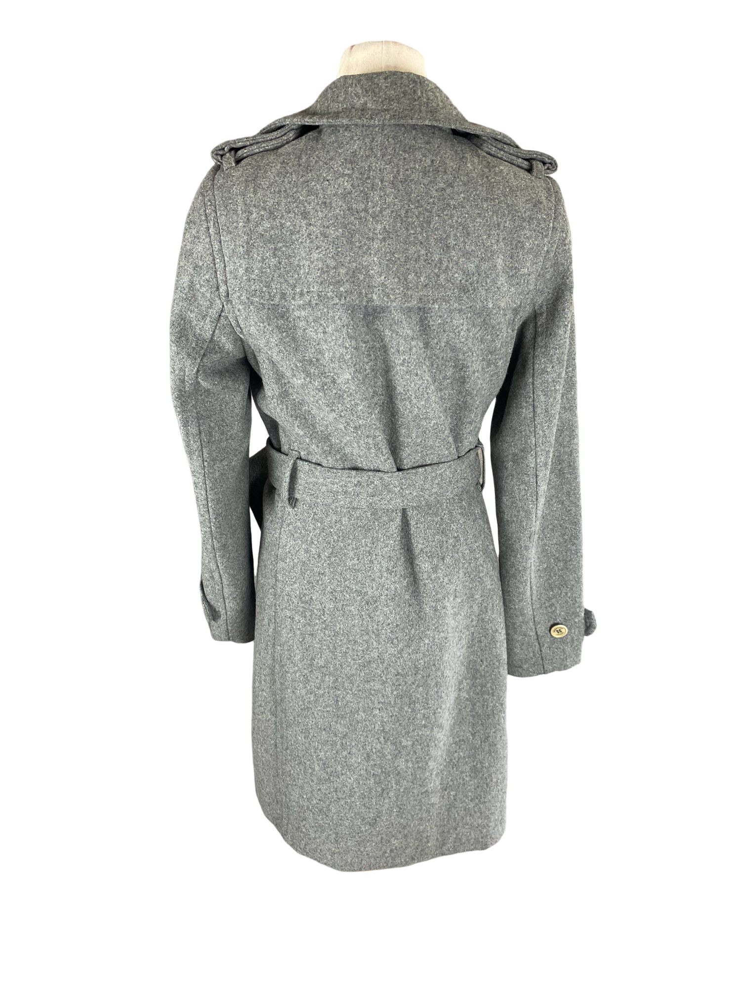 Workshop 100% wool grey coat | size 8