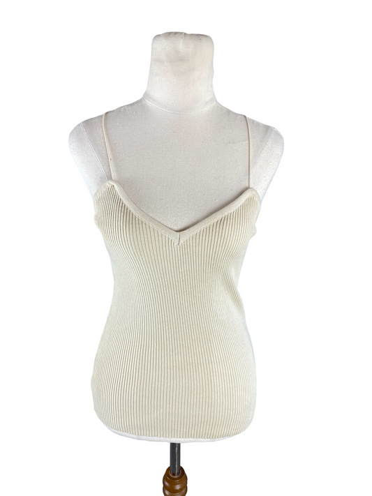 Rib thin strap singlet | size 8
