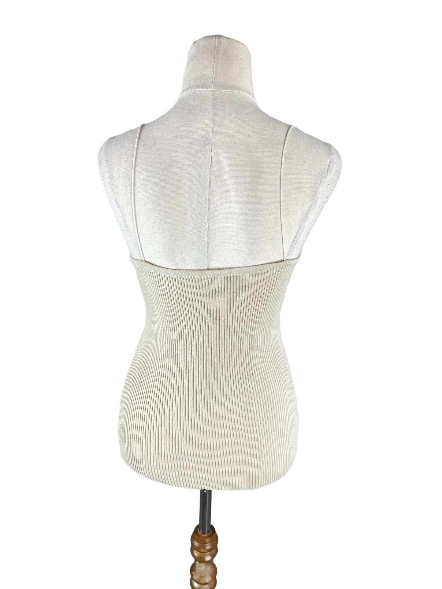 Rib thin strap singlet | size 8