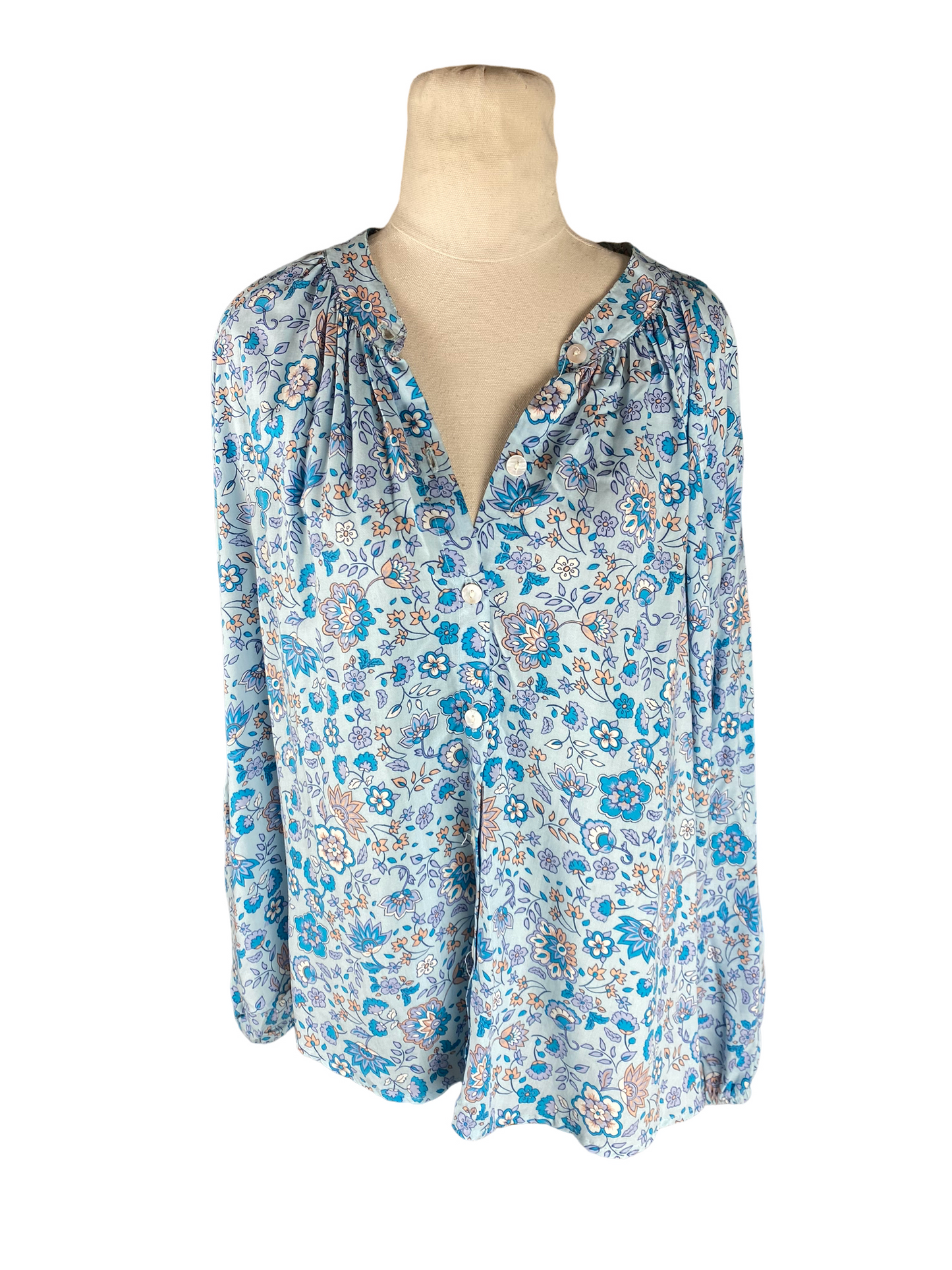 Tanah Folk blue floral top | size 10-12