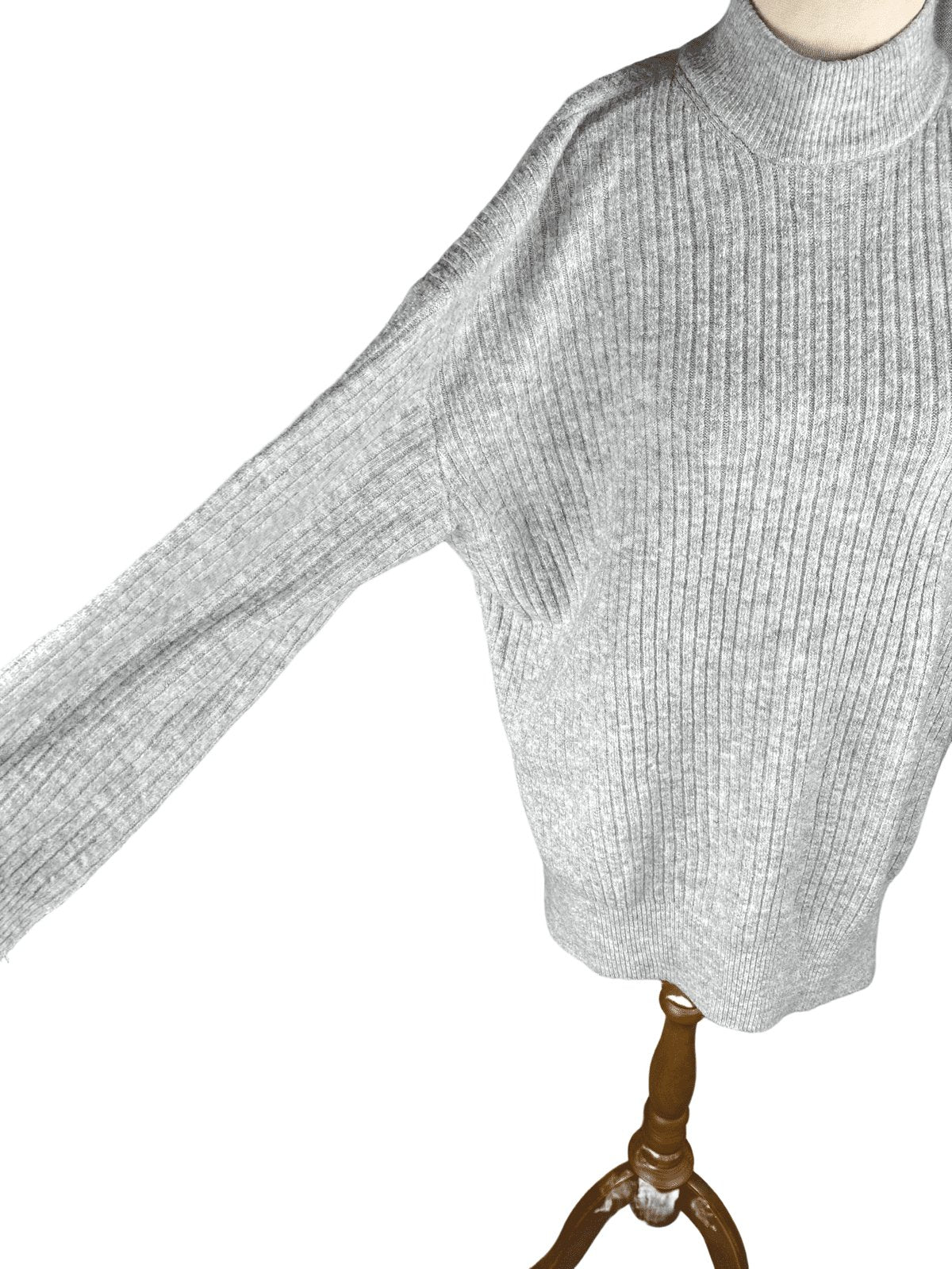 Dotti grey wool-blend longline jumper | size 12-14