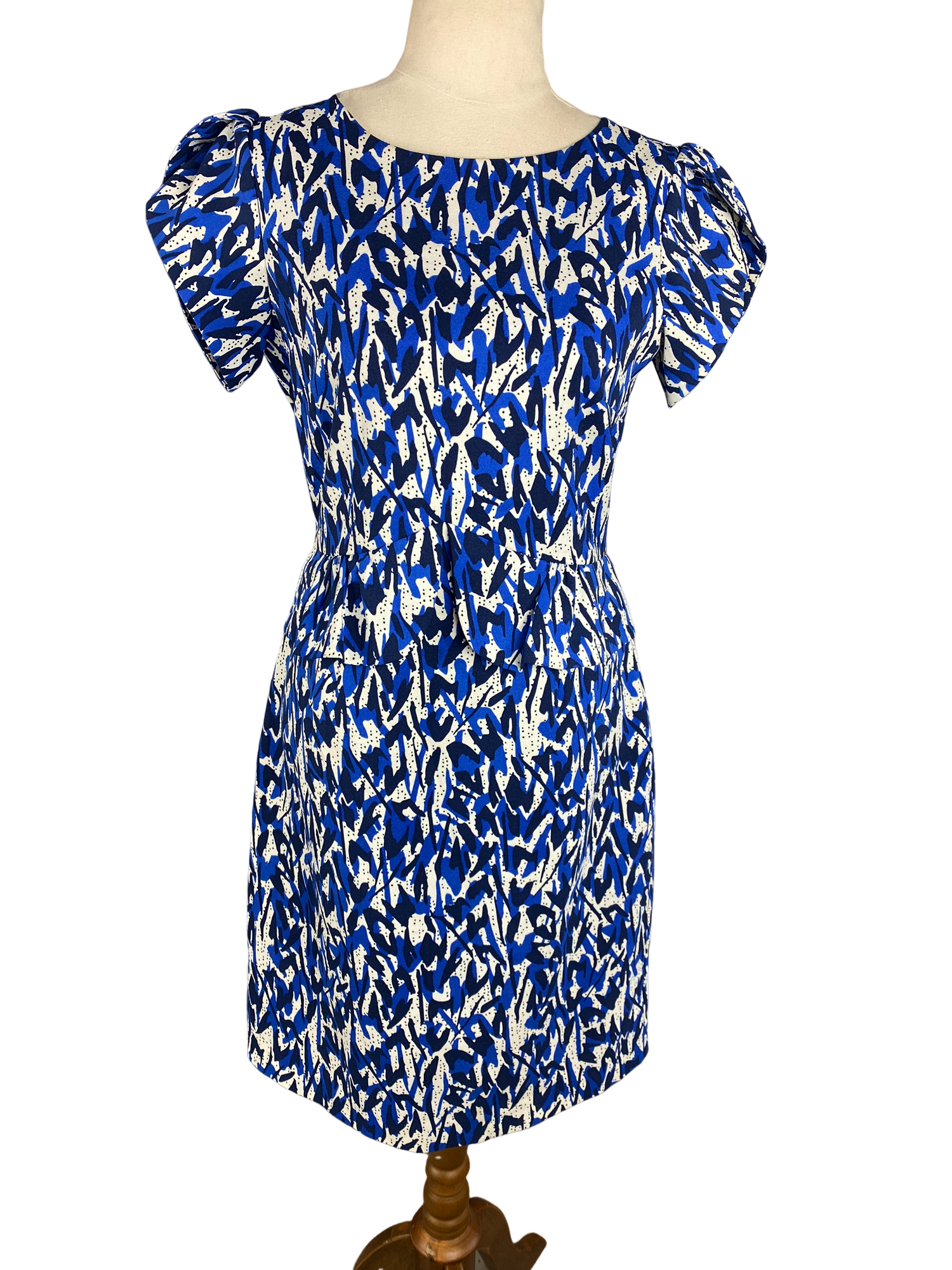 Karen Walker blue pattern dress