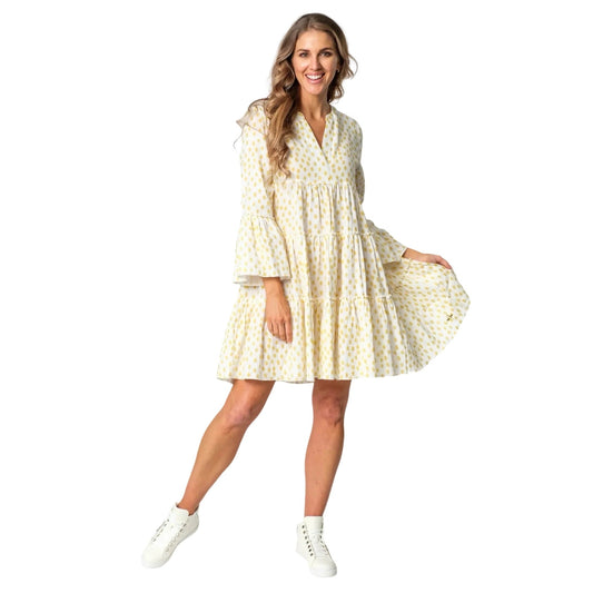 Stella & Gemma Athena Dress in Lemon Drop | size 12