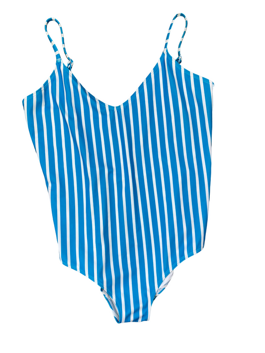 Bonds swimsuit in blue stripe as new | size extra large