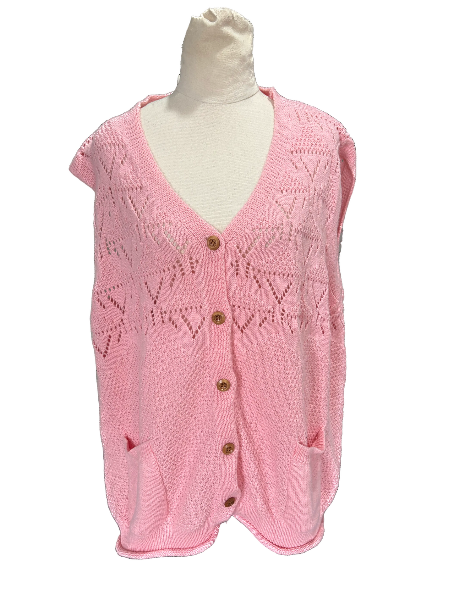 Pink cotton vest | size 16
