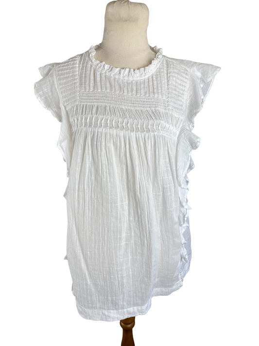 Beach Lunch Lounge cotton short sleeve top | size 8