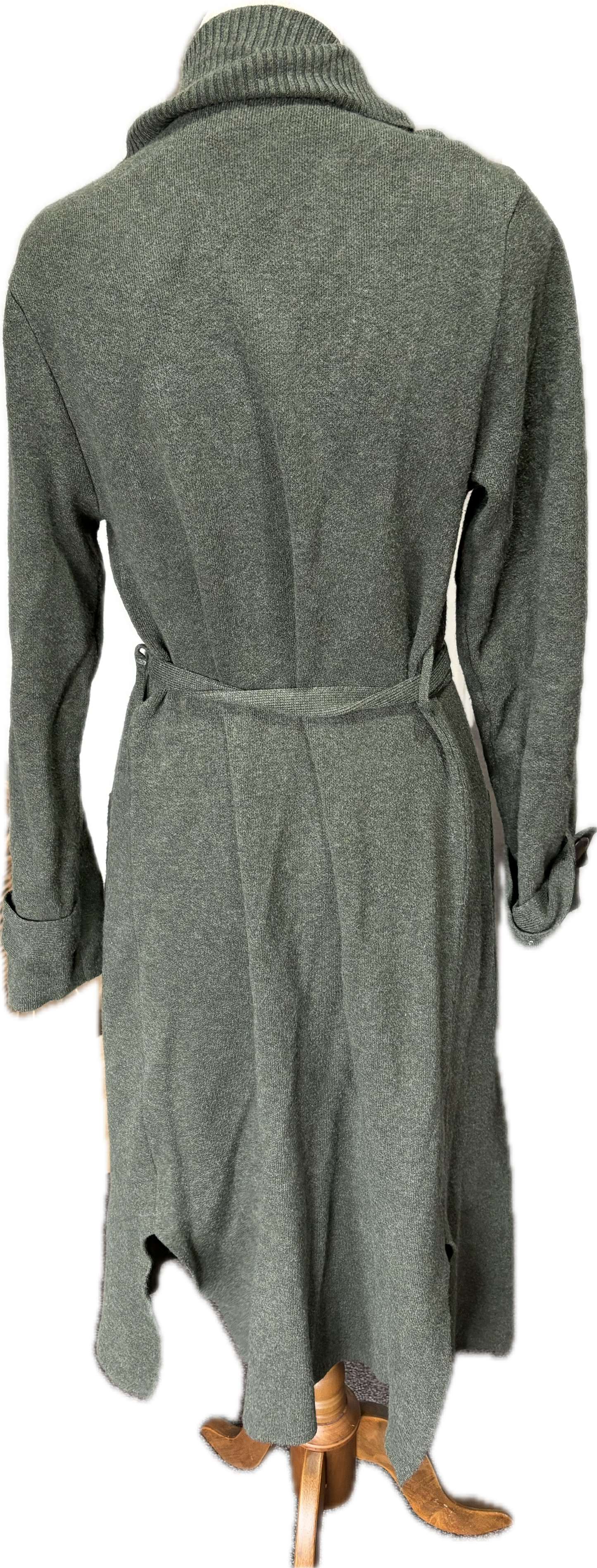 Longline forest green cardigan | size 6