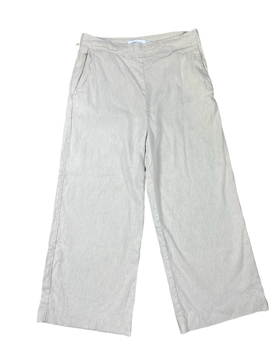 Witchery beige 3/4 linen blend pants | size 10