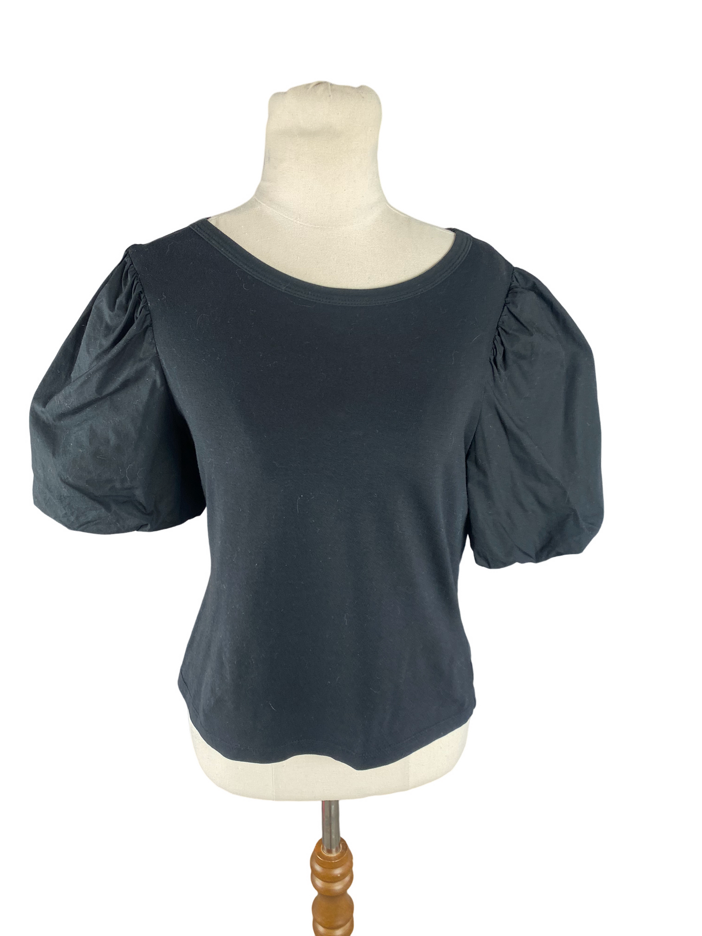 H&M black puff sleeve top | size small