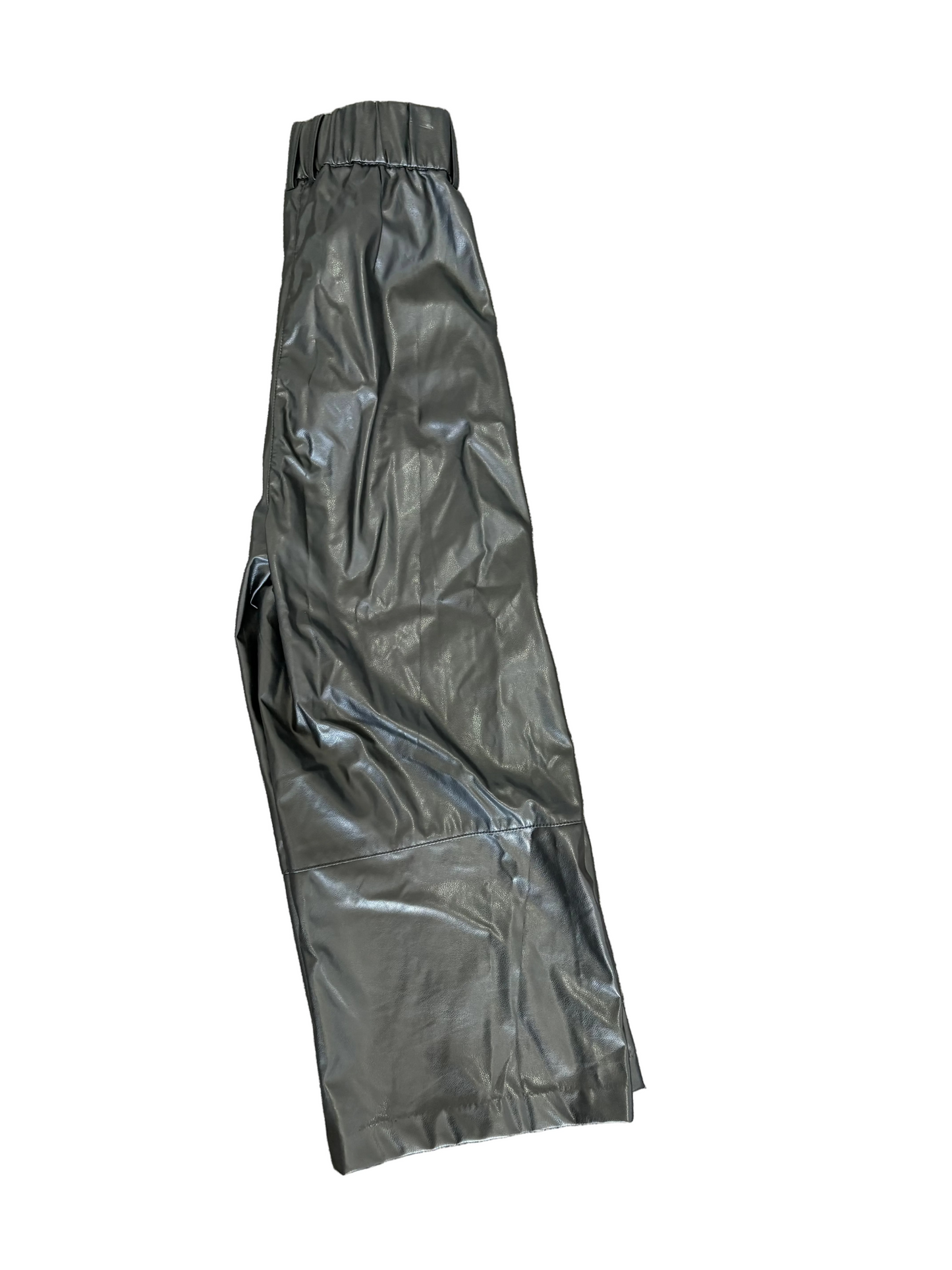 H&M faux leather 3/4 wide leg pant | size 10