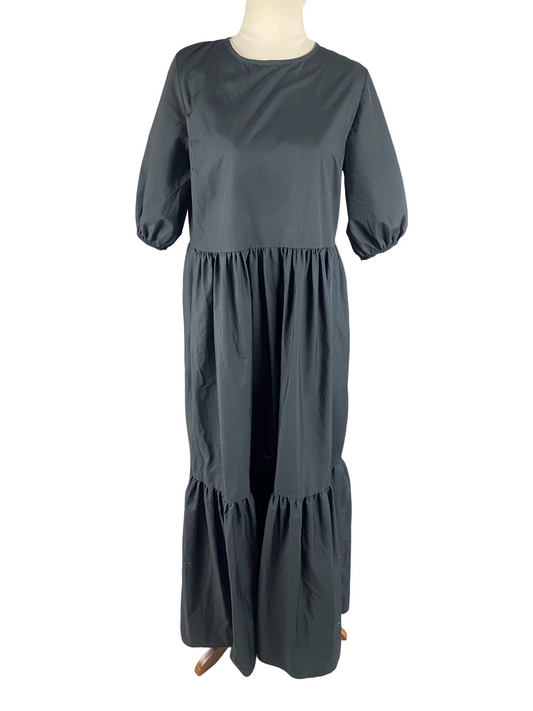 No brand cotton puff sleeve maxi dress | size 8