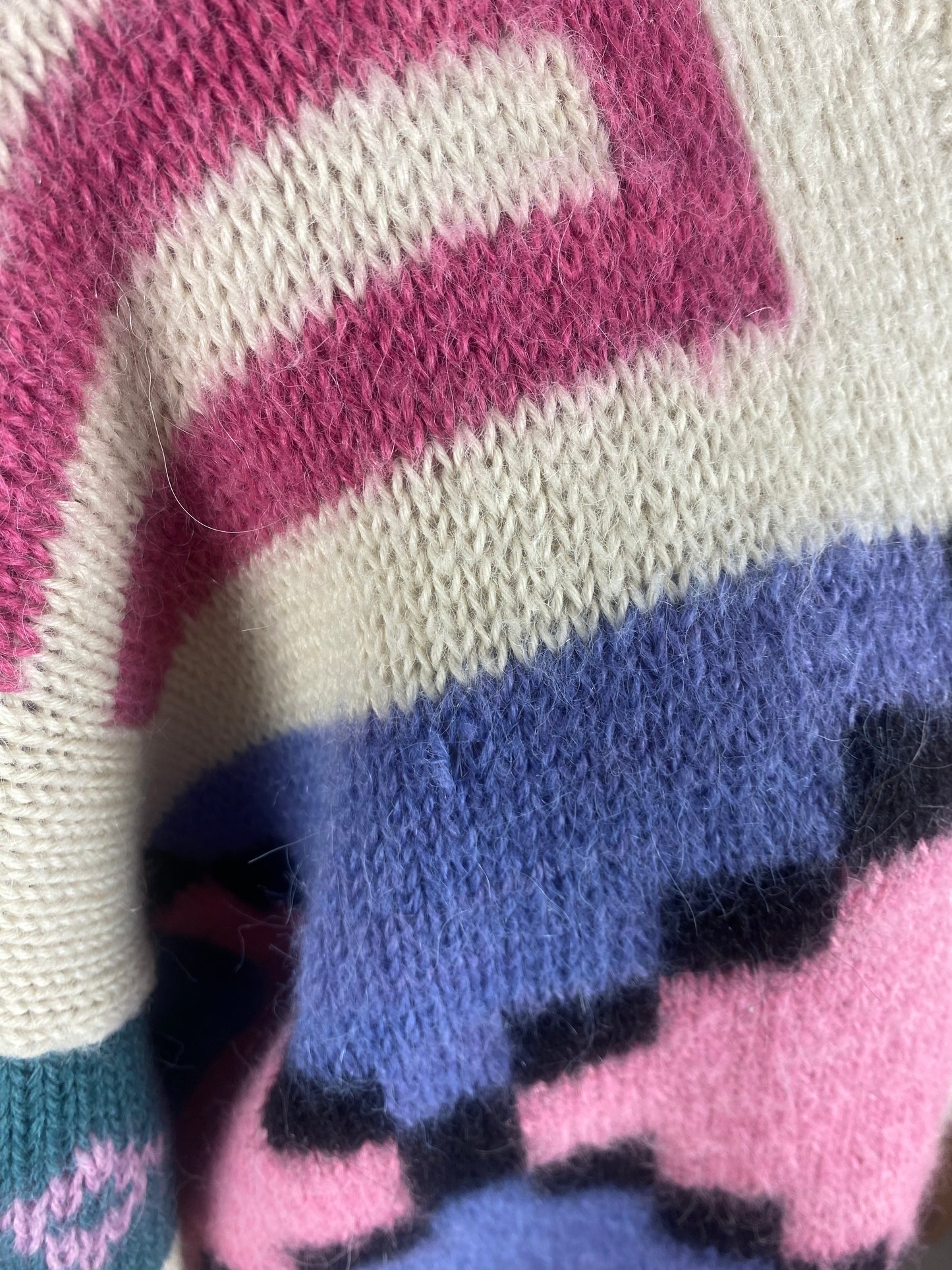 Vintage Alpaca Wool handmade cardigan | size 8 to 12