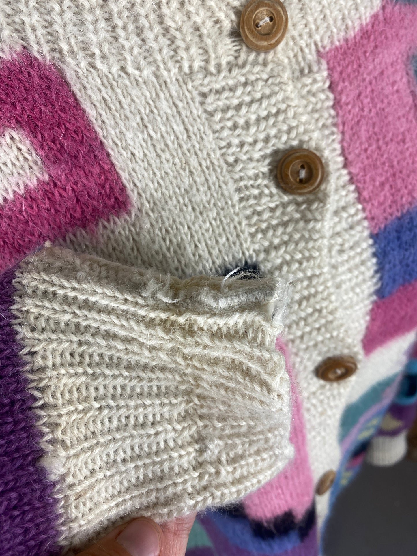 Vintage Alpaca Wool handmade cardigan | size 8 to 12