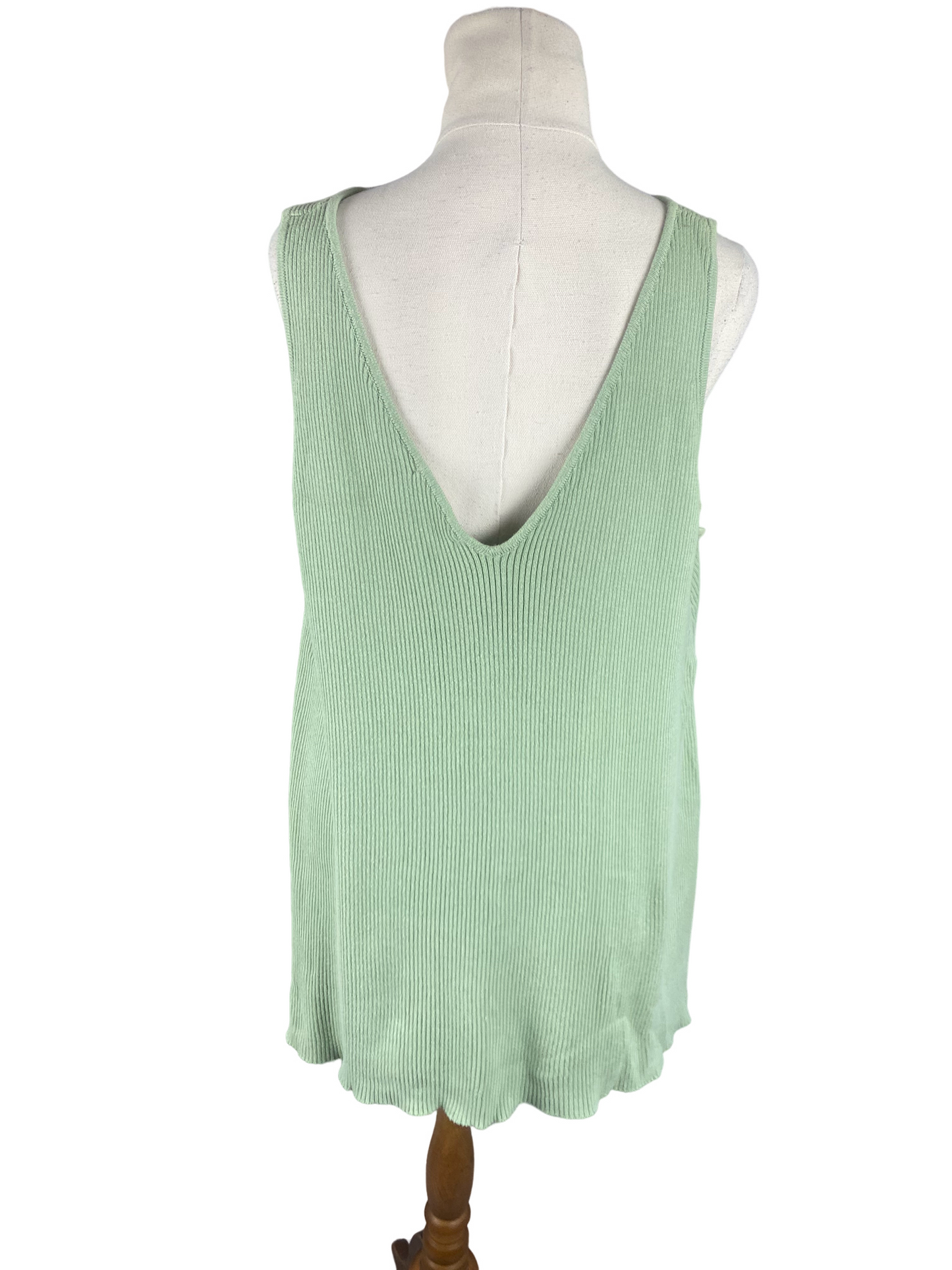 Légoe Heritage sage rib knit sleeveless top | size 10 (matching pants available)