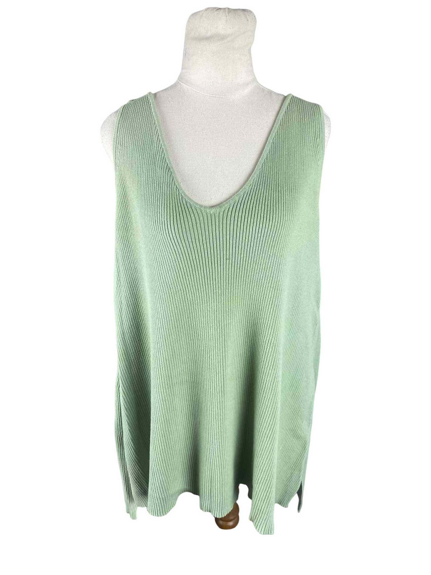 Légoe Heritage sage rib knit sleeveless top | size 10 (matching pants available)