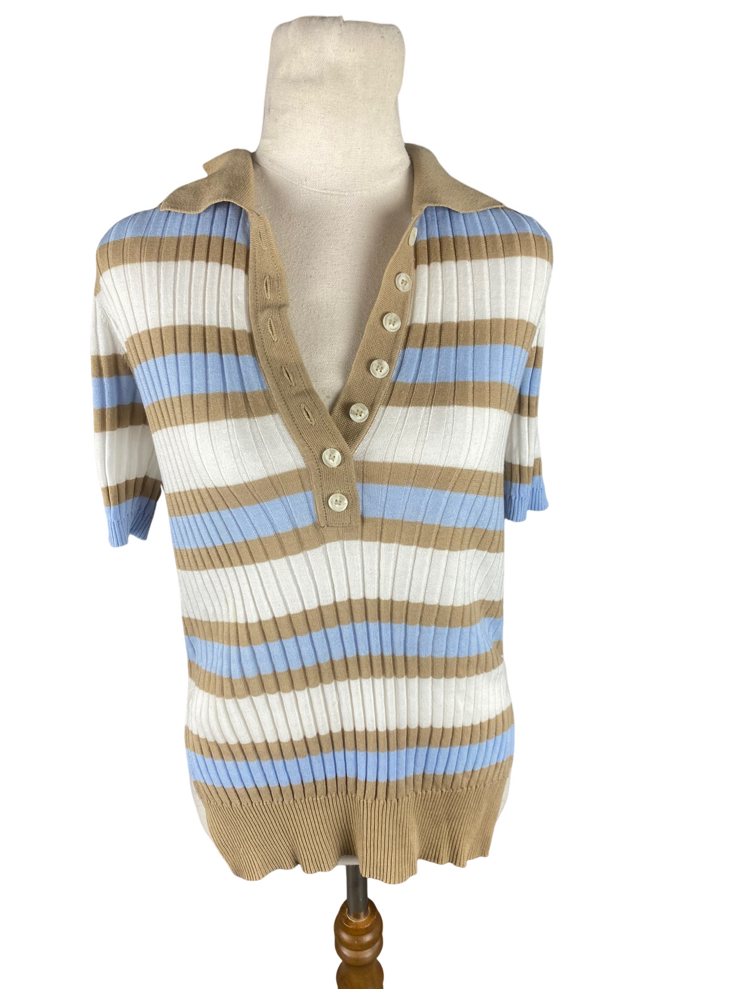 Lee Matthews stripe top | size 8 - RRP $299