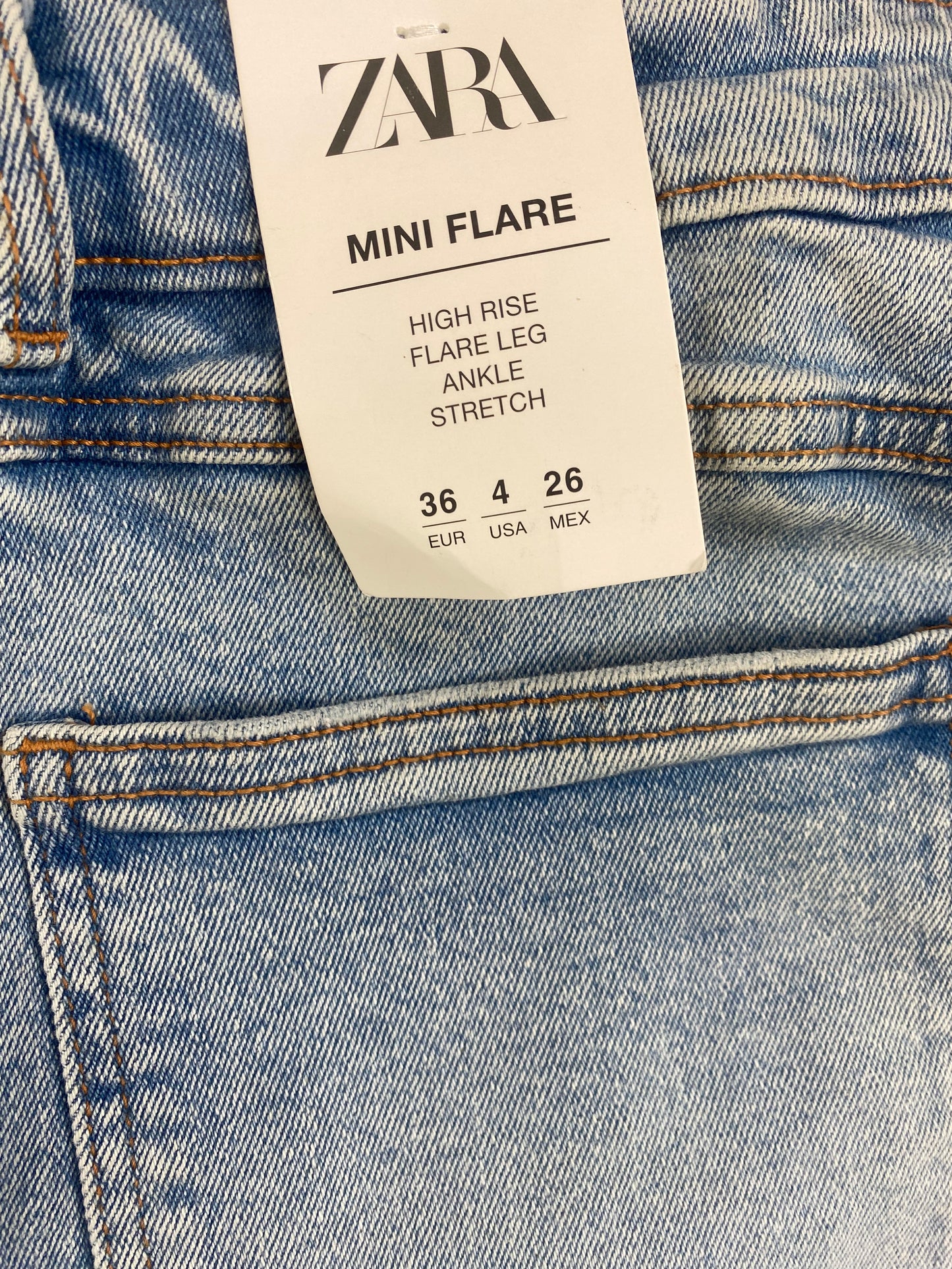 BNWT- Zara Mini Flare high rise jeans | size 8