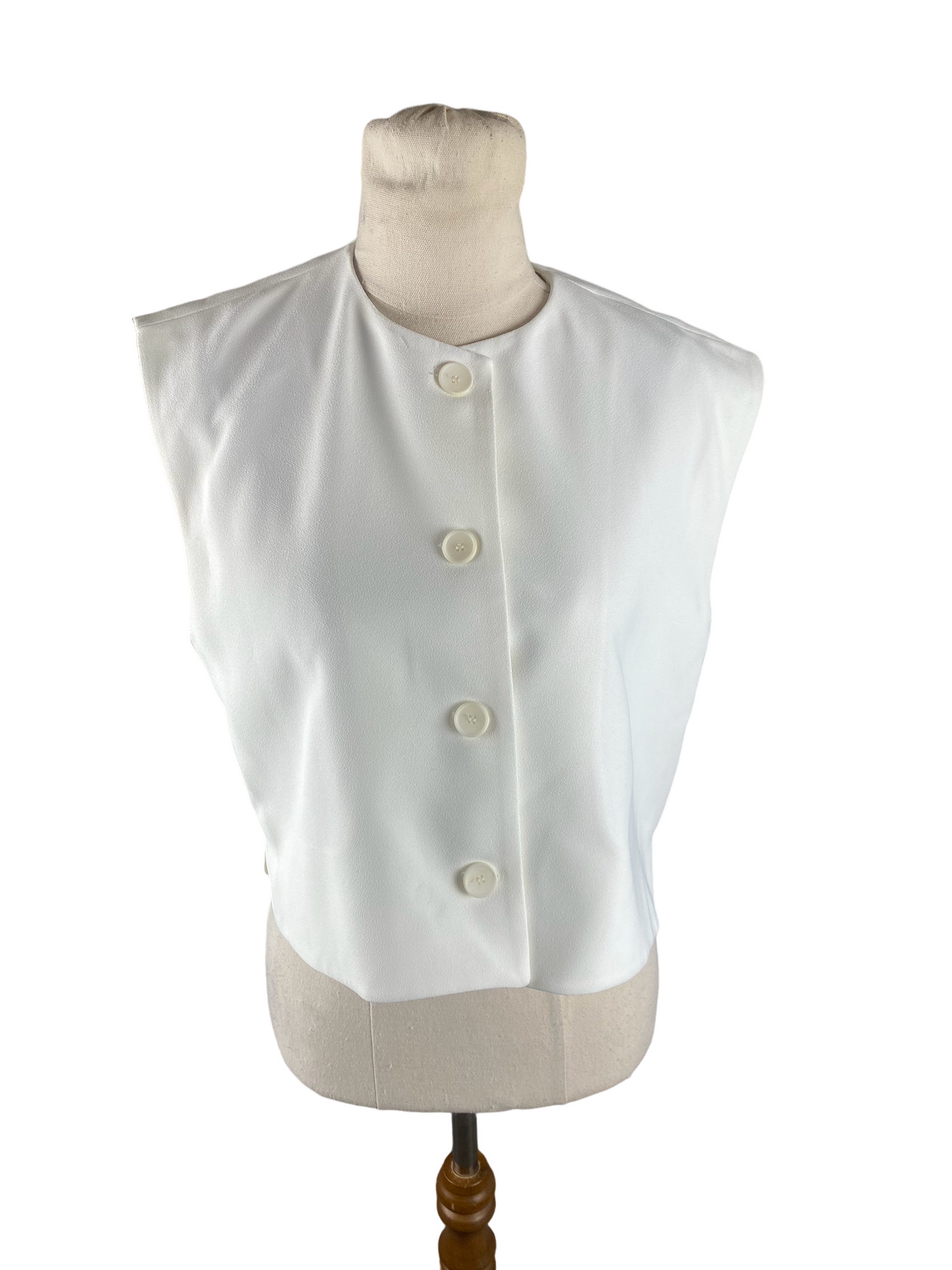Zara crop button down waistcoat | size 10