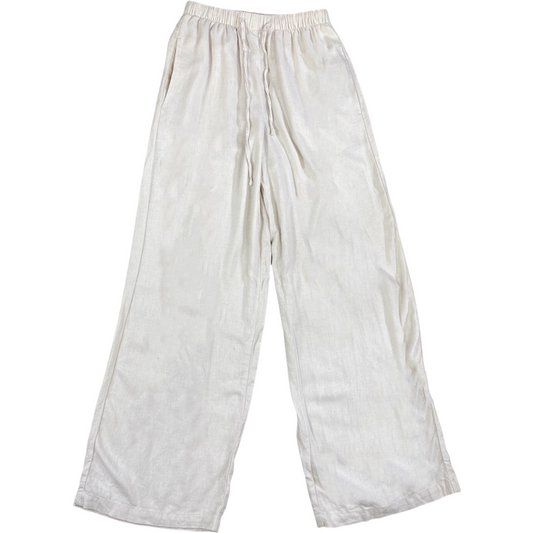 Linen-blend wide leg pants | size 8