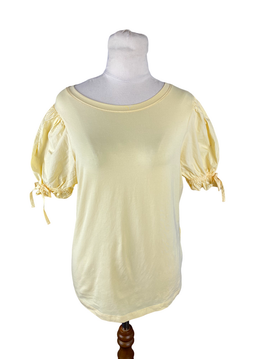Forever New yellow short sleeve top | size 10