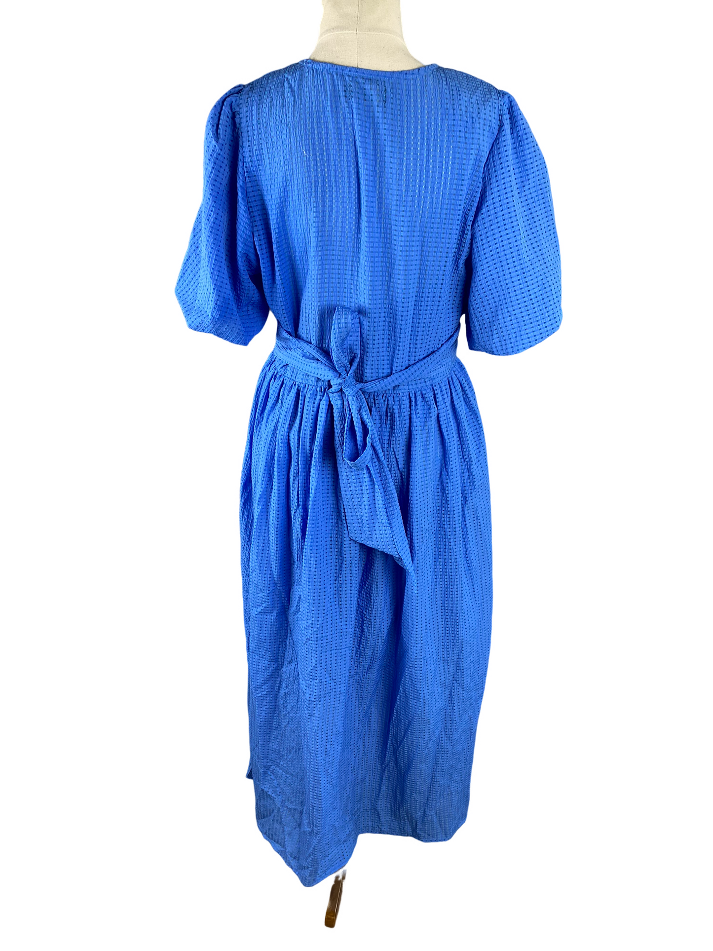 Mirrou blue puff sleeve maxi dress | size 12