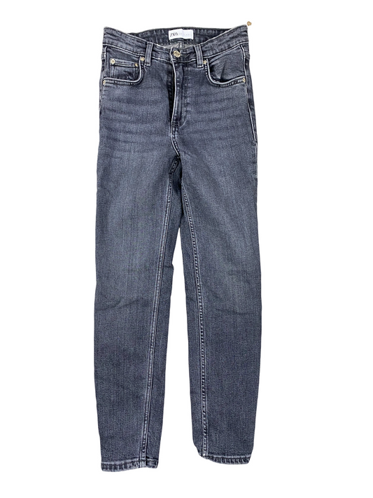 Zara black washed skinny 3/4 jeans | size 6