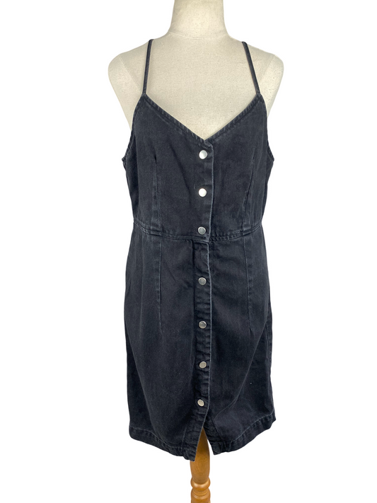 TopShop black denim dress | size 12