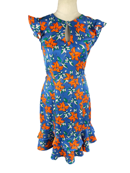 Karen Walker blue floral dress | size 8