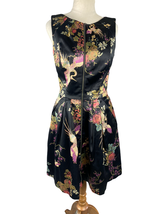 Cue black satin-look dress | size 8