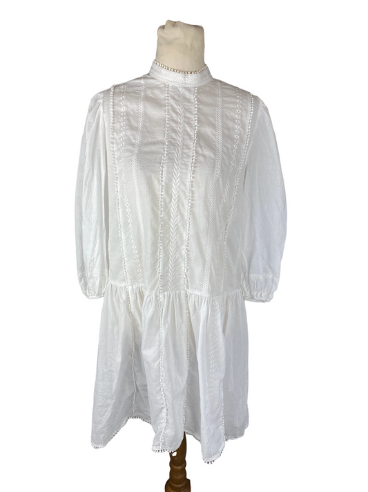 Decubja white cotton dress | size 8