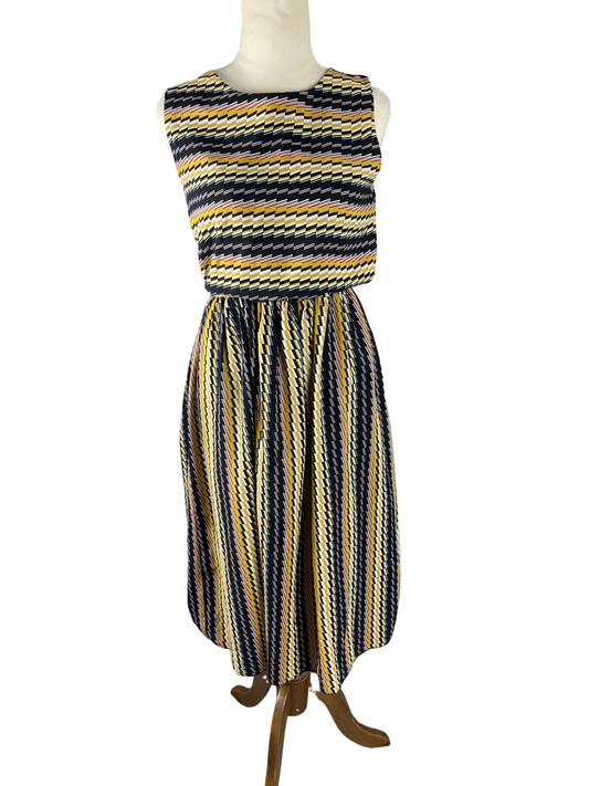 Libby & Rose pattern midi dress | size 8