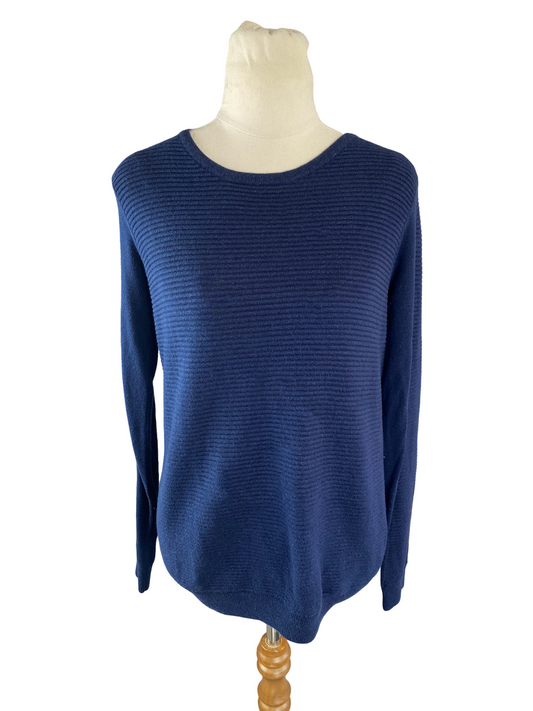Wild South  navy bamboo cotton silk jumper | size 8