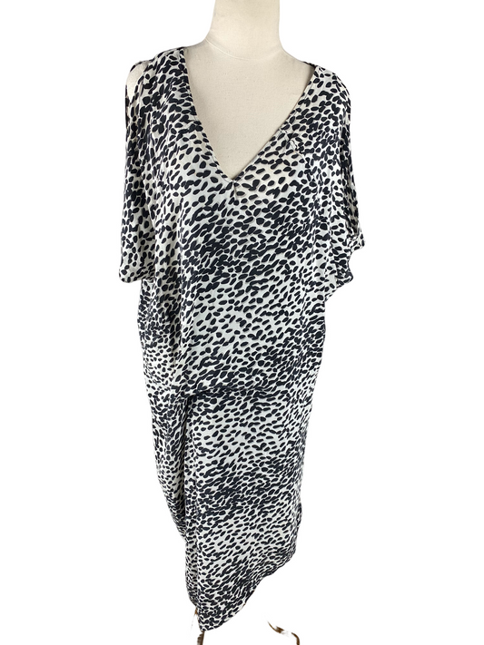 Moochi leopard skin midi dress | size 12