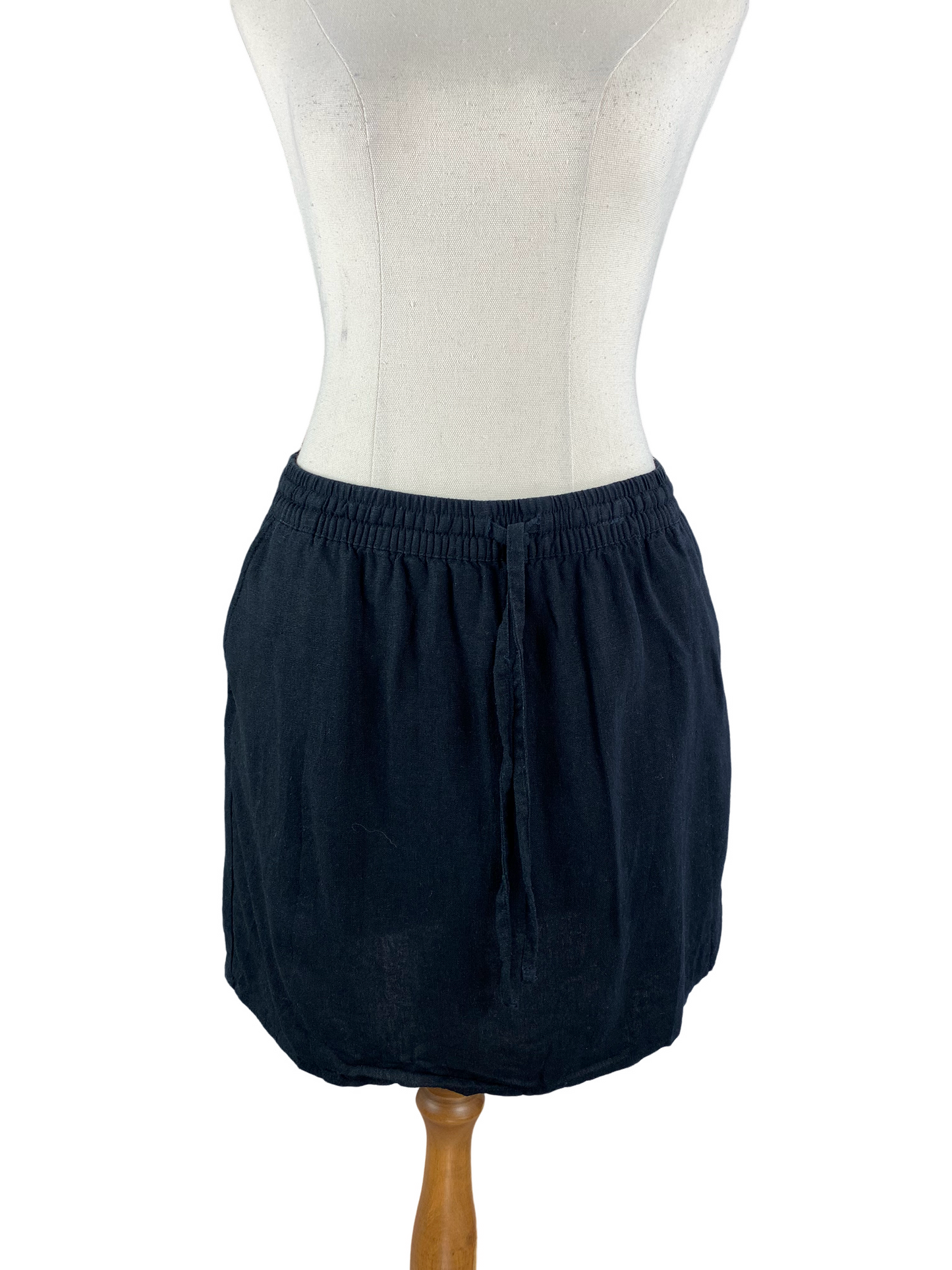 Forever 21 black linen blend skirt | size 10