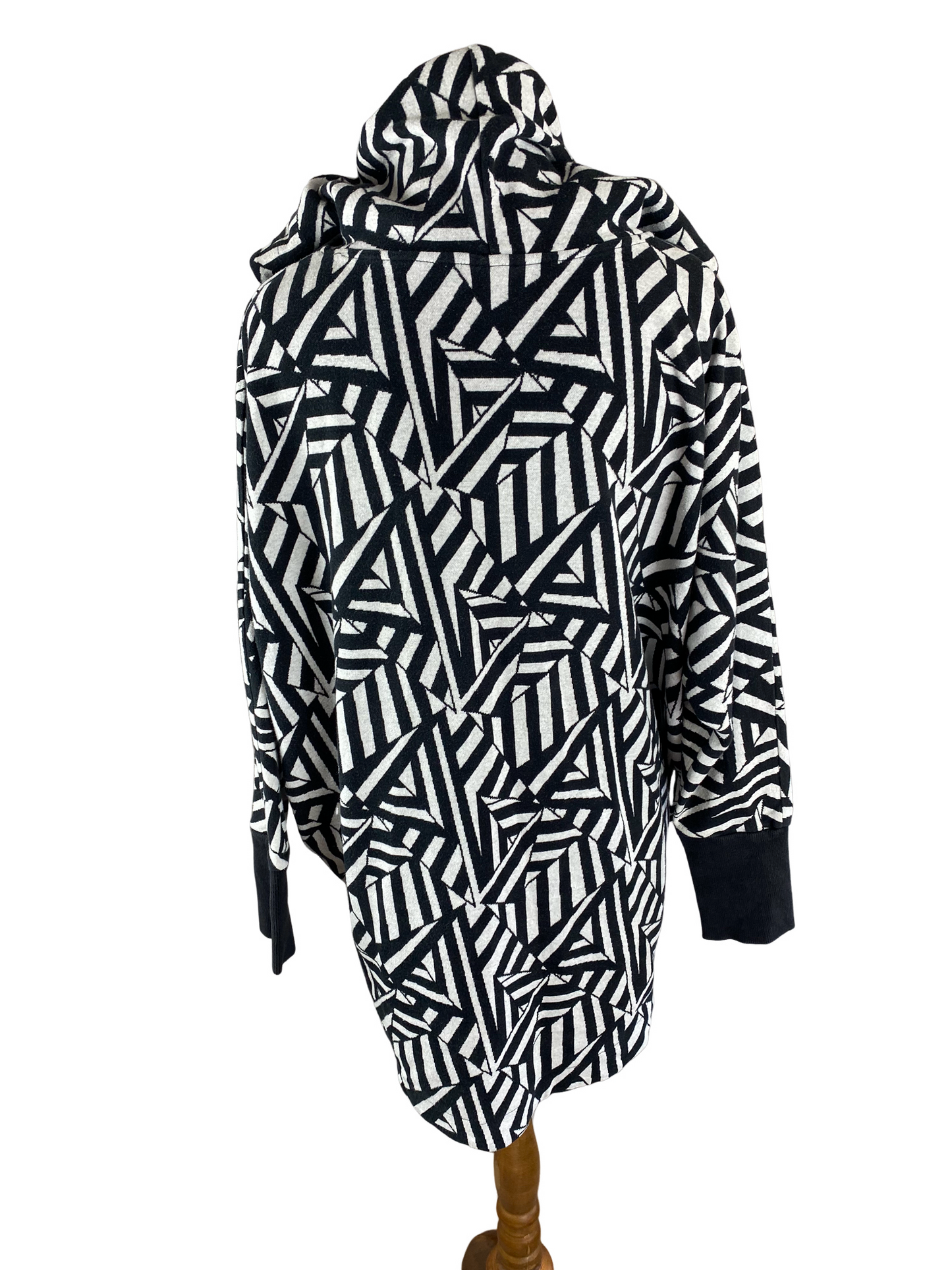 Home-Lee black and white pattern zip jacket | size 6