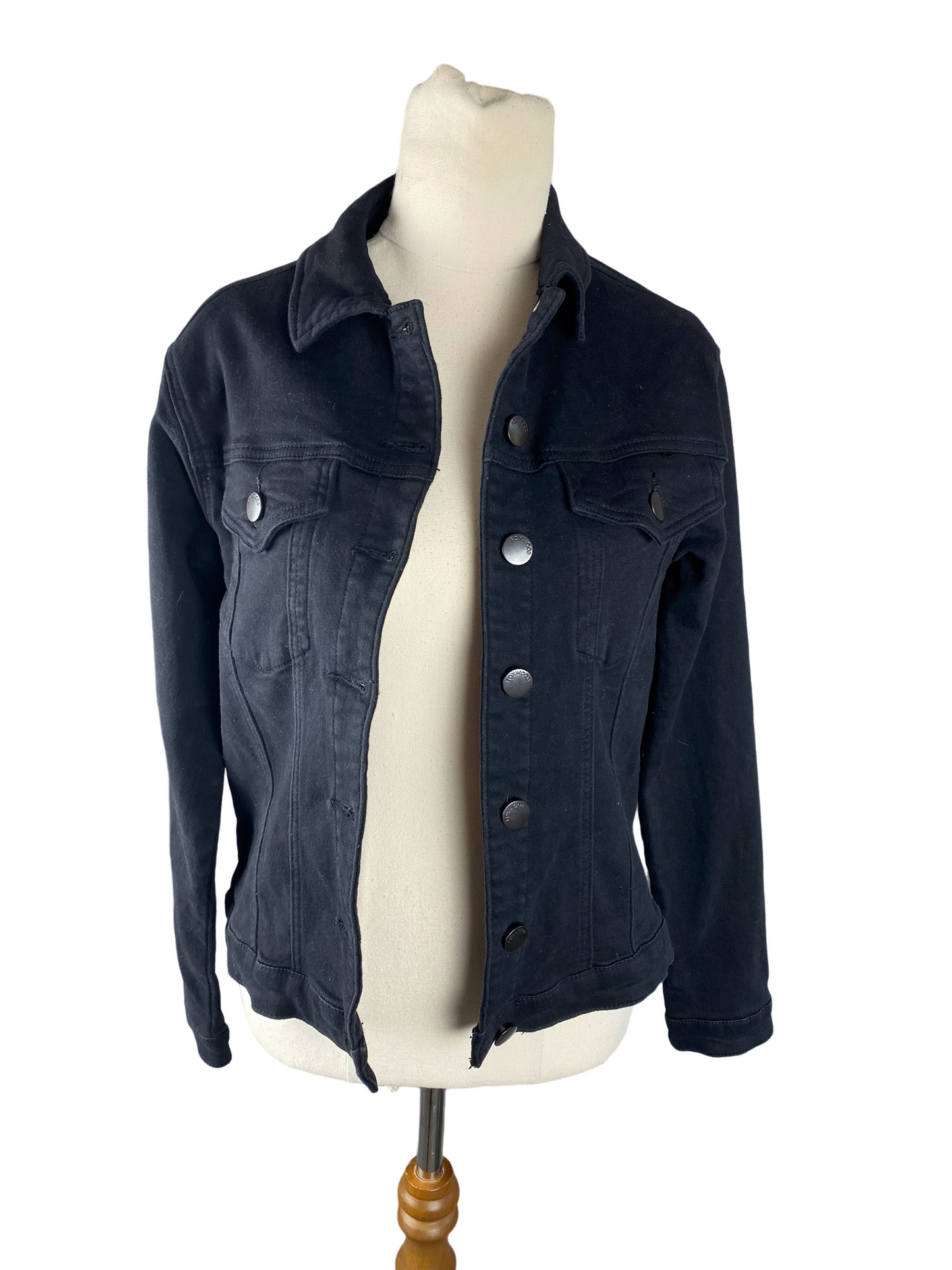 Foxwood black denim jacket | size 10