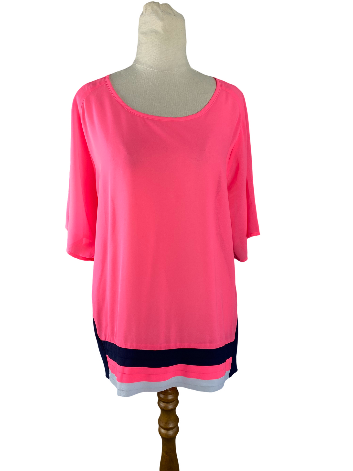 Charlo pink and navy high low top | size 12