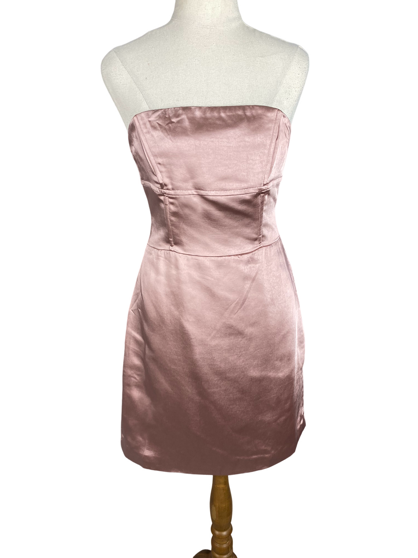 Princess Polly pink satin-look mini dress | size 10