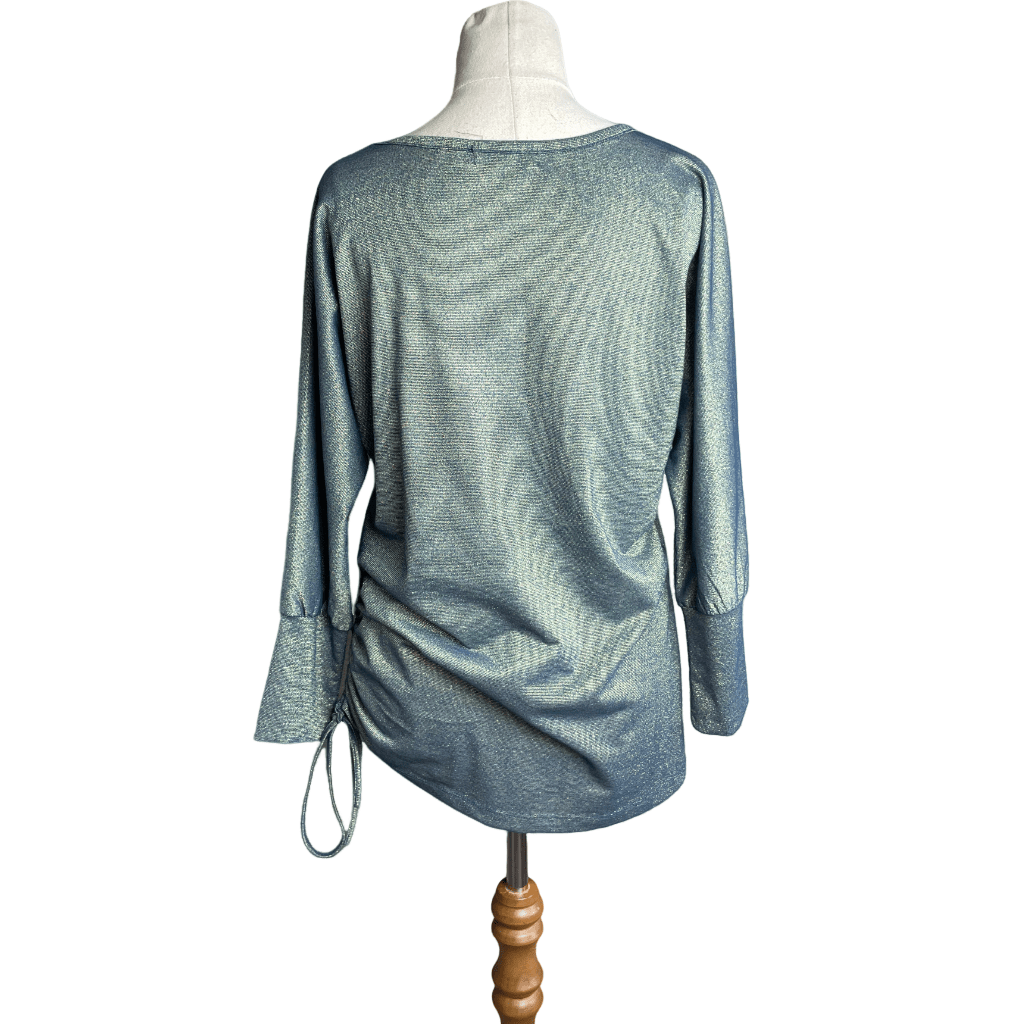 Joanna Morgan blue metallic top | size 8-10