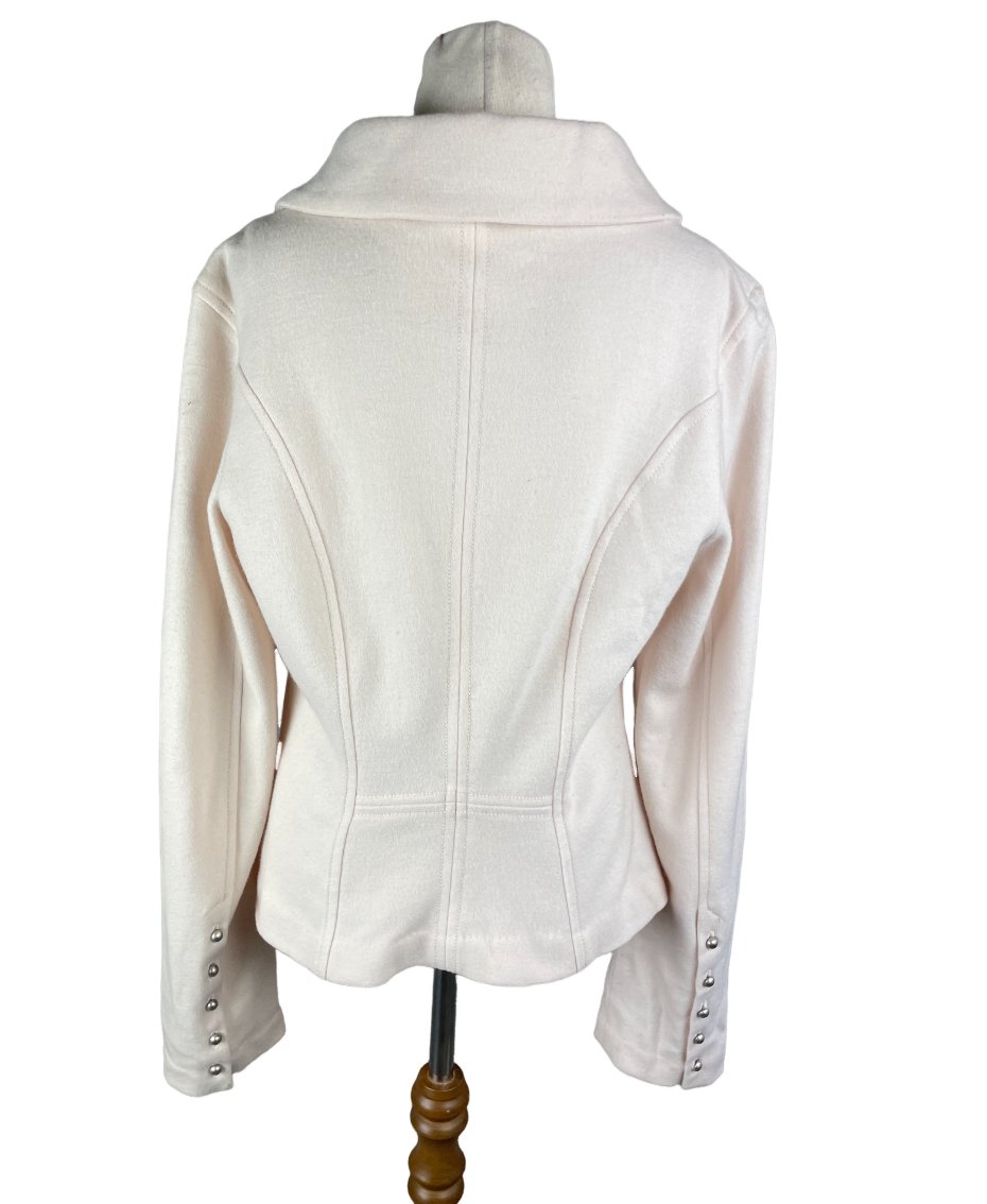 Marc Cain cream cashmere/wool jacket | size 10-12 size 5
