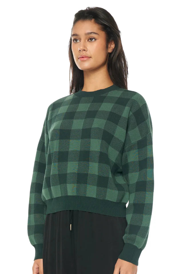 Huffer Melrose Crop Intarsia Knit | size 14