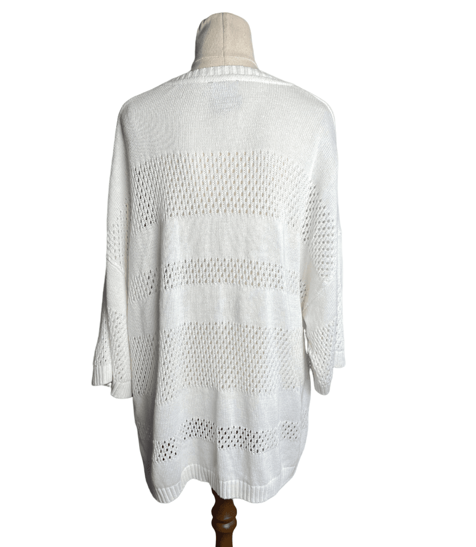 Moochi linen-blend white long sleeve | size 12-14