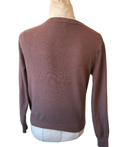 No label chocolate brown cardigan | size 8
