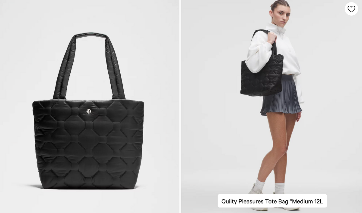 Lululemon Quilty Pleasures Tote Bag Medium 12L