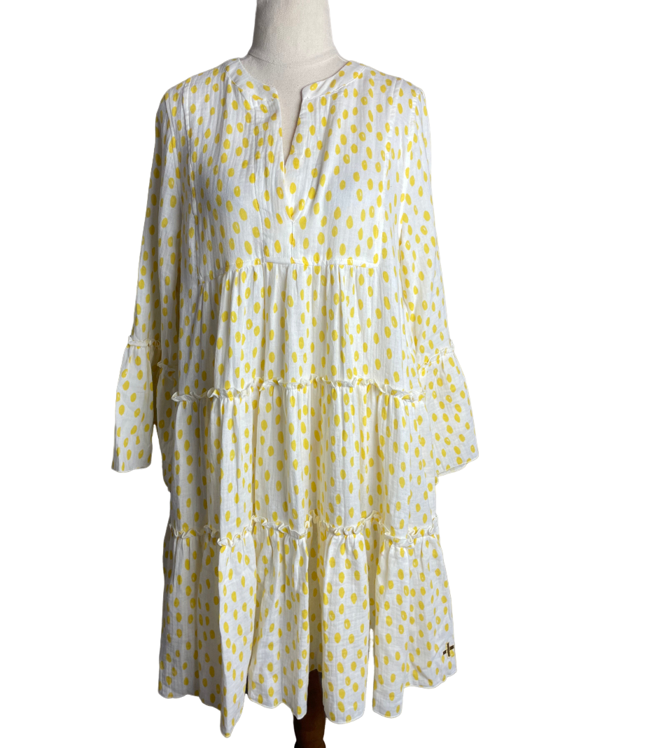 Stella & Gemma yellow polka dot dress | size 12